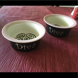 Two “Diva” Dog Dishes